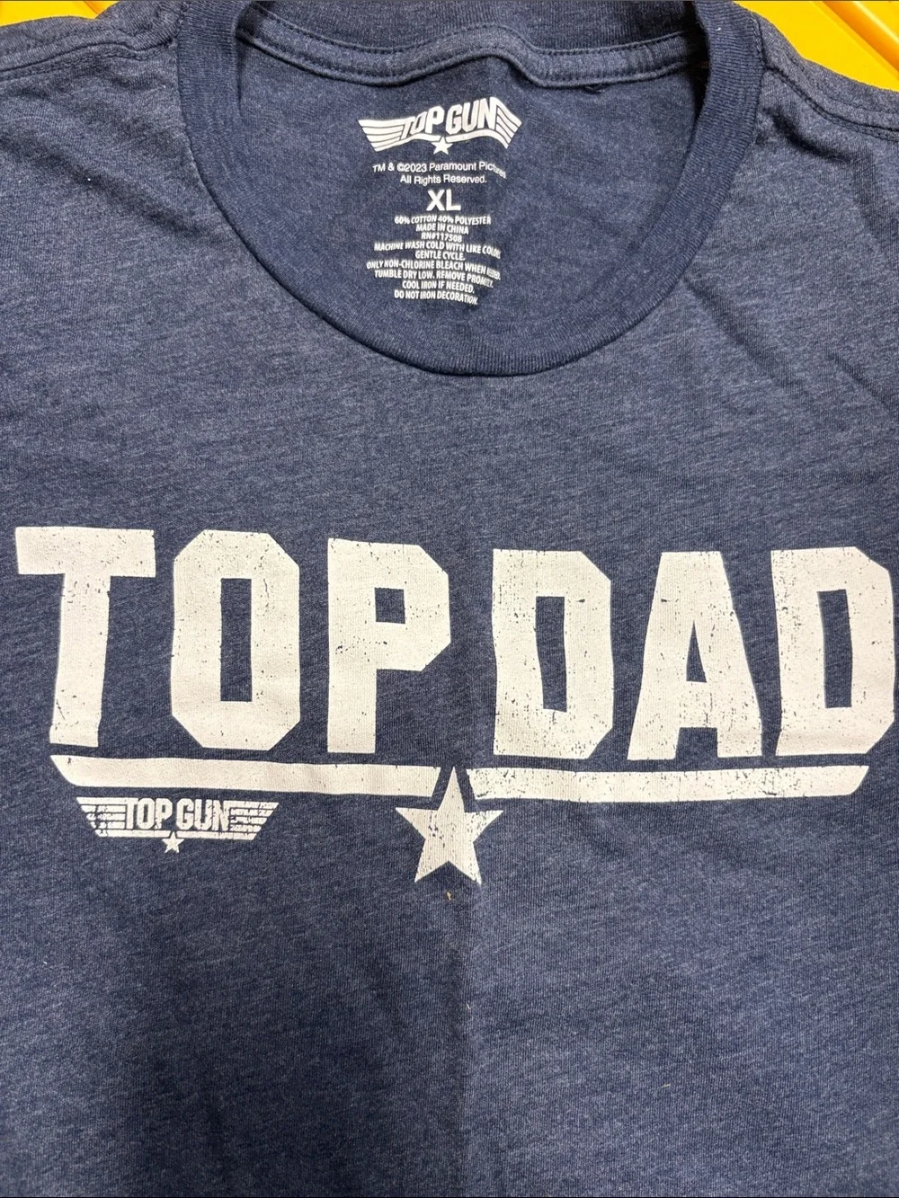 Top Gun 'Top Dad' Navy Graphic Tee